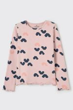 Blusa Infantil Menina Manga Longa Em Ribana