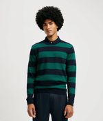 Blusão Básico Masculino Listrado Em Tricô De Algodão