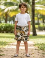 Shorts Infantil Menino Estampado Em Tactel