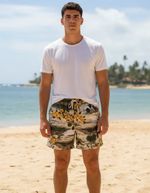 Shorts Infantil Menino Estampado Em Tactel