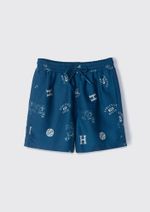 Shorts Infantil Menino Estampado Em Tactel