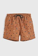 Shorts Infantil Menino Estampado Em Tactel