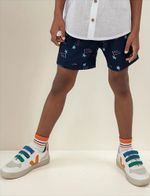 Shorts Infantil Menino Estampado Em Tactel
