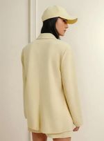 Blazer Feminino Regular Com Linho Amarelo P