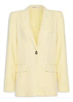 Blazer Feminino Regular Com Linho Amarelo P