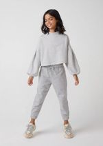 Blusa Em Moletom Infantil Menina Mangas Amplas