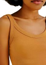 Regata Básica Feminina Cropped Em Ribana Canelada