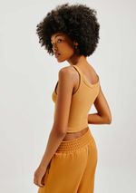 Regata Básica Feminina Cropped Em Ribana Canelada