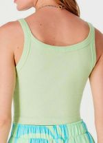 Regata Básica Feminina Cropped Em Ribana Canelada