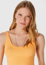 Regata Básica Feminina Cropped Em Ribana Canelada