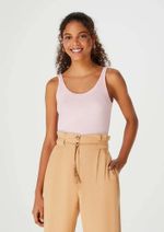 Regata Básica Feminina Cropped Em Ribana Canelada