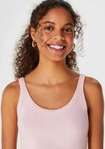 Regata Básica Feminina Cropped Em Ribana Canelada