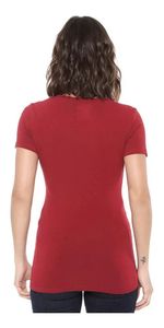 Blusa Básica Manga Curta Em Malha De Algodão
