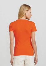 Blusa Básica Manga Curta Em Malha De Algodão