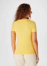 Blusa Básica Manga Curta Em Malha De Algodão