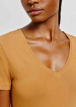 Blusa Básica Manga Curta Em Malha De Algodão