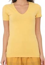Blusa Básica Manga Curta Em Malha De Algodão