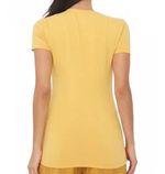 Blusa Básica Manga Curta Em Malha De Algodão
