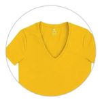Blusa Básica Manga Curta Em Malha De Algodão
