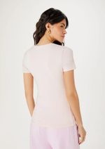 Blusa Básica Manga Curta Em Malha De Algodão
