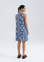 Vestido Curto Estampado Reto