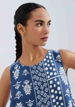 Vestido Curto Estampado Reto