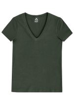 Blusa Básica Manga Curta Em Malha De Algodão