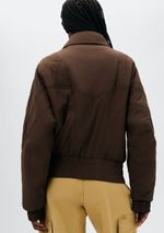 Jaqueta Puffer Feminina Gola Alta Em Nylon