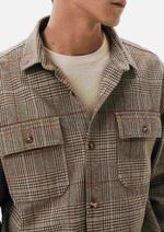 Jaqueta Masculina Overshirt Em Fio Tinto