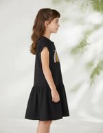 Vestido Curto Infantil Menina Com Babado