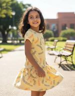 Vestido Curto Infantil Menina Com Babado