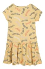 Vestido Curto Infantil Menina Com Babado