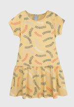 Vestido Curto Infantil Menina Com Babado