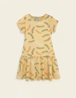 Vestido Curto Infantil Menina Com Babado