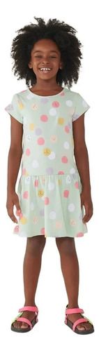 Vestido Curto Infantil Menina Com Babado