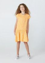 Vestido Curto Infantil Menina Com Babado
