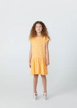 Vestido Curto Infantil Menina Com Babado