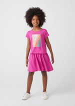 Vestido Curto Infantil Menina Com Babado