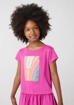 Vestido Curto Infantil Menina Com Babado