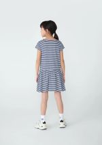 Vestido Curto Infantil Menina Com Babado
