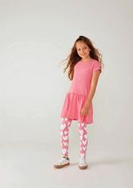 Vestido Básico Manga Curta Em Malha De Algodão