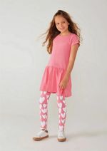 Vestido Básico Manga Curta Em Malha De Algodão