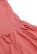 Vestido Básico Manga Curta Em Malha De Algodão