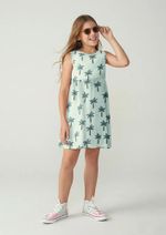 Vestido De Algodão Sem Manga (3008x)
