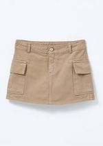Shorts Saia Infantil Menina Regular Em Sarja