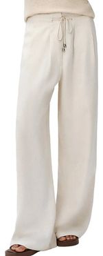 Calça Feminina Cintura Alta Com Linho