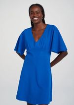 Vestido Curto Evasê Decote Em V