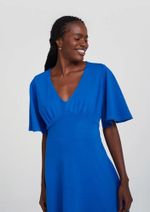 Vestido Curto Evasê Decote Em V