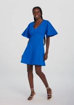 Vestido Curto Evasê Decote Em V