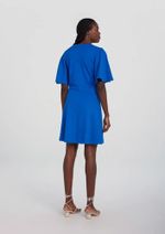 Vestido Curto Evasê Decote Em V